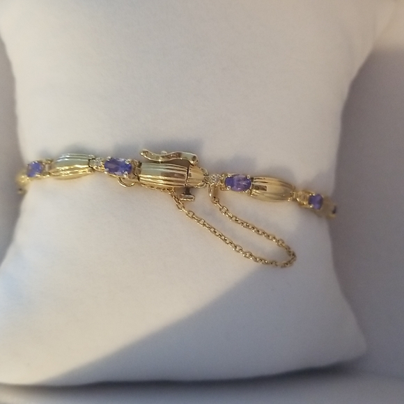 14kt Tanzanite Bracelet - Picture 2 of 6